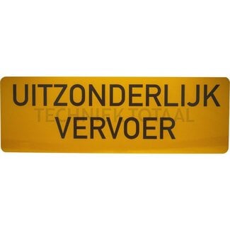 GRANIT Waarschuwingsbord plaatstaal 500 x 1500 mm, uitzonderlijk vervoer
