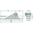 Stabilus Mounting bracket gas strut 105 x 18 x 31 mm, pin-Ø 8 mm