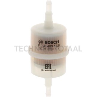 BOSCH Brandstofvoorfilter leidingfilter D 48 mm, H 117,5 mm, aansluiting 6/7,2 mm