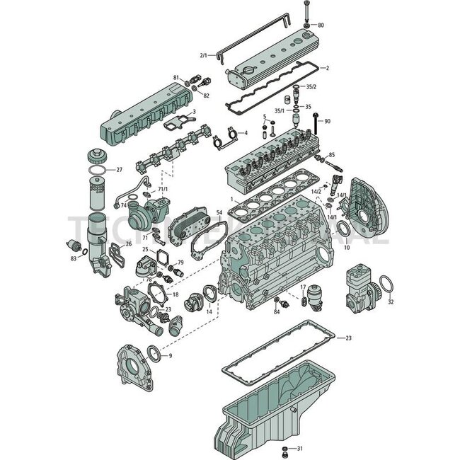 Elring Cilinderkoppakking Ø 103,5 mm, 1,2 mm Mercedes Benz motor OM 906 | 9060161120, 082.734, 082.734-SAP, 61-36115-40