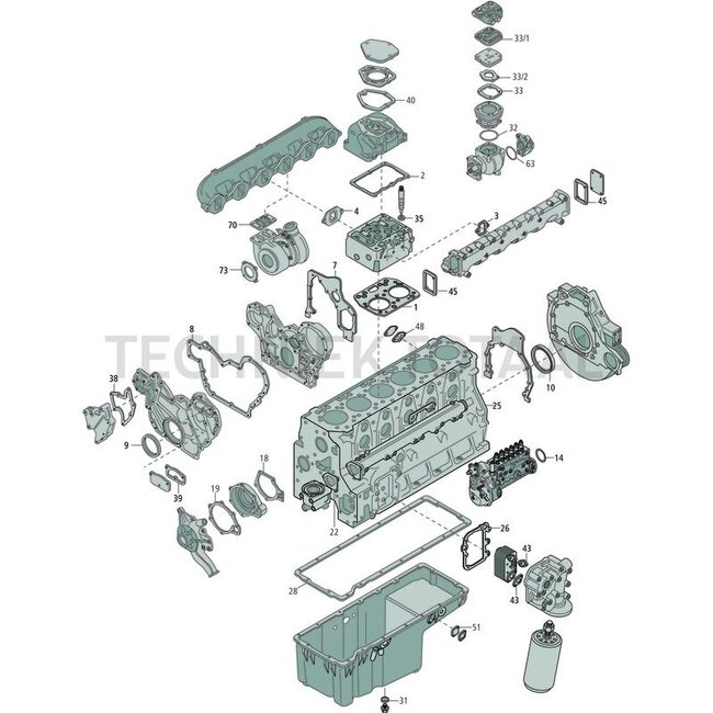 Elring Klepdekselpakking Fendt Favorit 816 - 926, Xylon 520 - 524 | F926202210010, 835.634, 70-31394-00