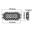 GRANIT LED flashing beacon 79 x 35 x 11,4 mm, 12 / 24 V, screwed