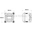GRANIT LED headlight spotlight, marker light 12 / 24 V, 98 x 98 x 96 mm | 4352675M3