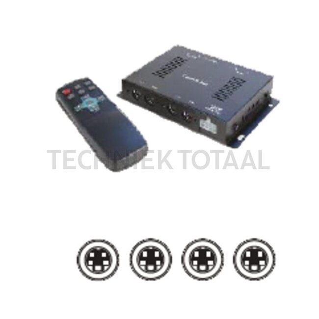 GRANIT Multicameramodule EDM-50 mit splitfunctie 12/24 V, 4 Kameraeingänge