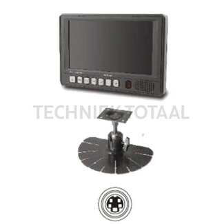 BRIGADE Digitale monitor 7 inch, 12-24 V, 4 camera-ingangen, IP69K