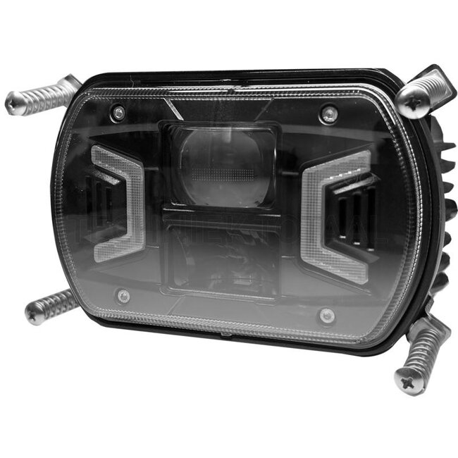 GRANIT LED main headlight square 155 x 102 x 80,5 mm, H4, 12/24 V, built-in | 1013236, 5089987