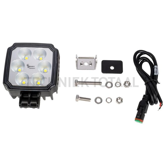 GRANIT Arbeitsscheinwerfer LED 30 W, 3990 lm, 102 x 102 x 76 mm, 12 / 24 V