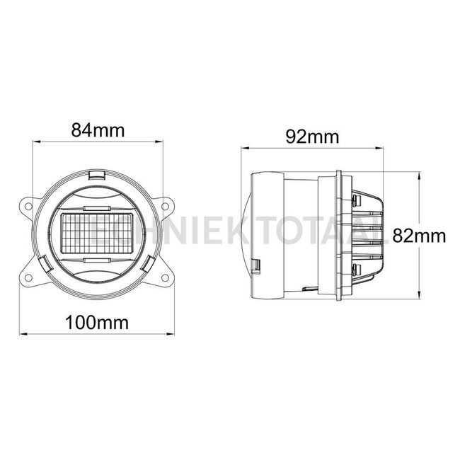 GRANIT LED high-beam headlight main beam 22 W, 12 / 24 V Deutz-Fahr 5650-6095 | 1KL 998 570-031, 2.8039.011.0
