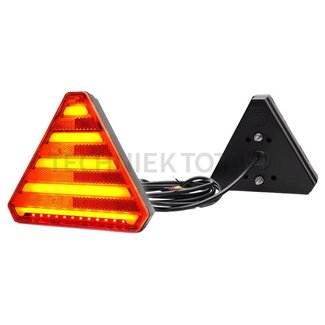 GRANIT LED rear light driehoek 12 / 24 V, 163 x 143 x 75 mm, M6