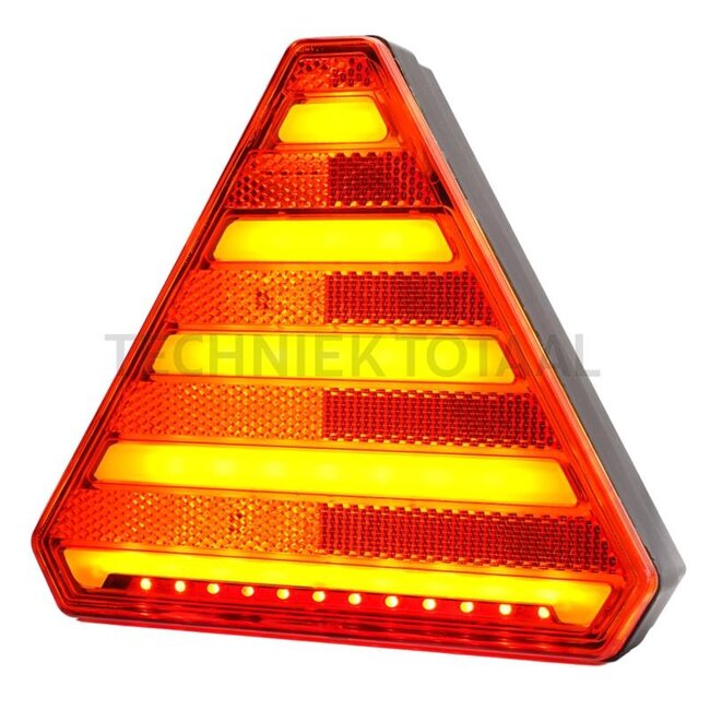 GRANIT LED rear light driehoek 12 / 24 V, 163 x 143 x 75 mm, M6