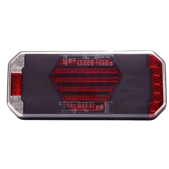 GRANIT Achterlicht LED links 12 / 24 V, 236 x 104 x 40,5 mm, 7-polig