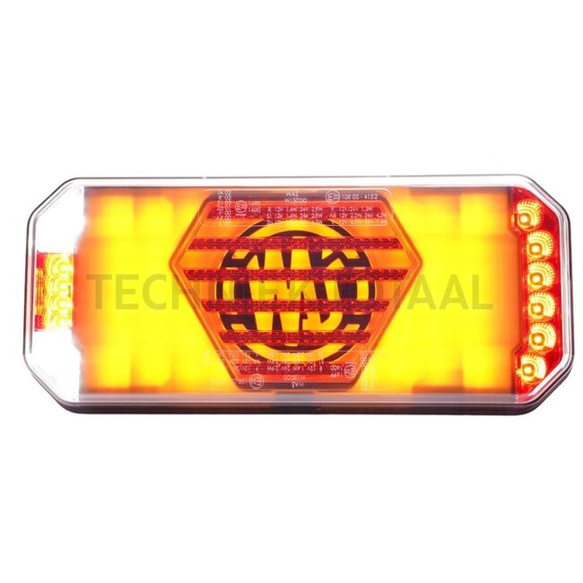 GRANIT LED rear light, left 12 / 24 V, 236 x 104 x 40,5 mm, 7-pin
