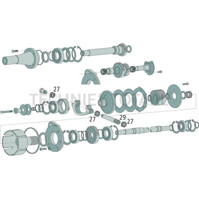 GRANIT Naaldlager koppelingsas Fendt Farmer 303 - 312, Favorit 611 - 615 | X636249000000, 001395874096802, 001395874-0968