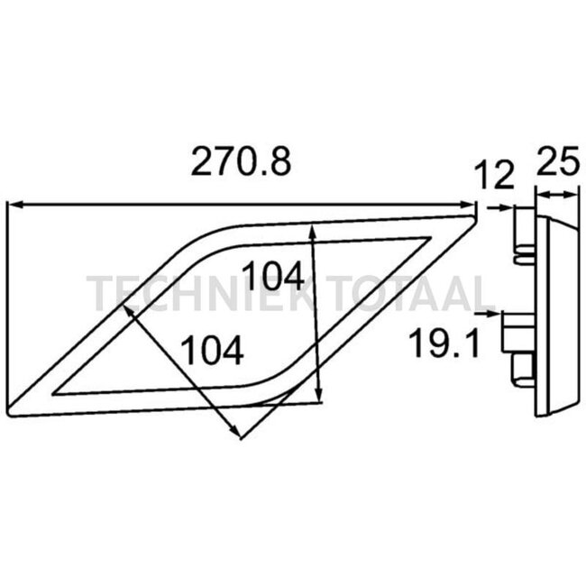 HELLA LED Heckleuchte/Bremslicht/Blinklicht 20 LED's, 271 x 104 mm, links | 2SD 013 342-111
