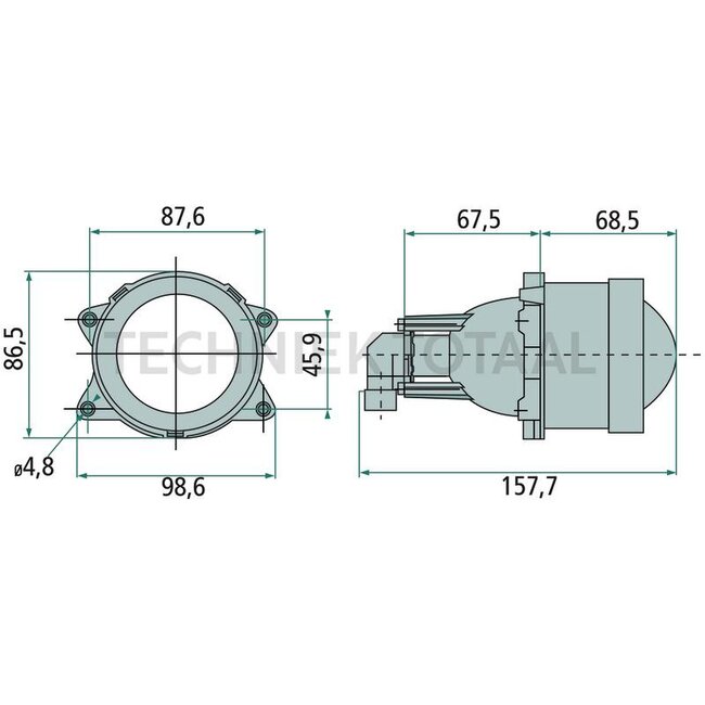 HELLA Fernscheinwerfer Fernlicht rund Ø 86,5 mm, 12 V 60 W HB3, Einbau | 1KL 998 570-021