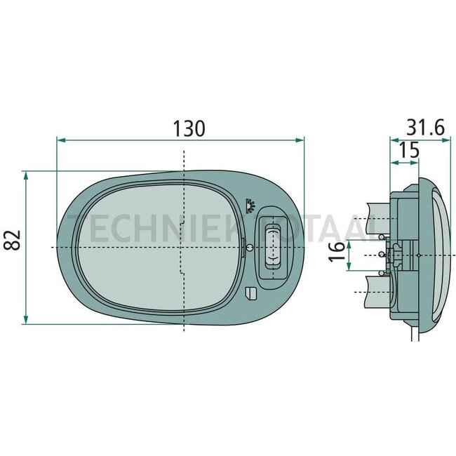 HELLA Interior lights 12 V with switch John Deere 3320 - 8360RT | 2JA 964 916-001, RE195181