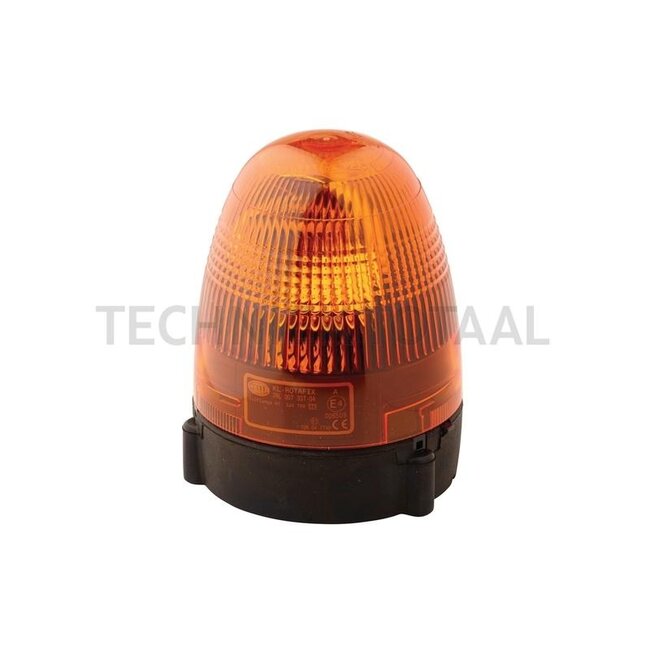 HELLA Rundumleuchte KL Rotafix Halogen orange 12/24 V, Ø 130 mm, Anbau | 2RL 007 337-041