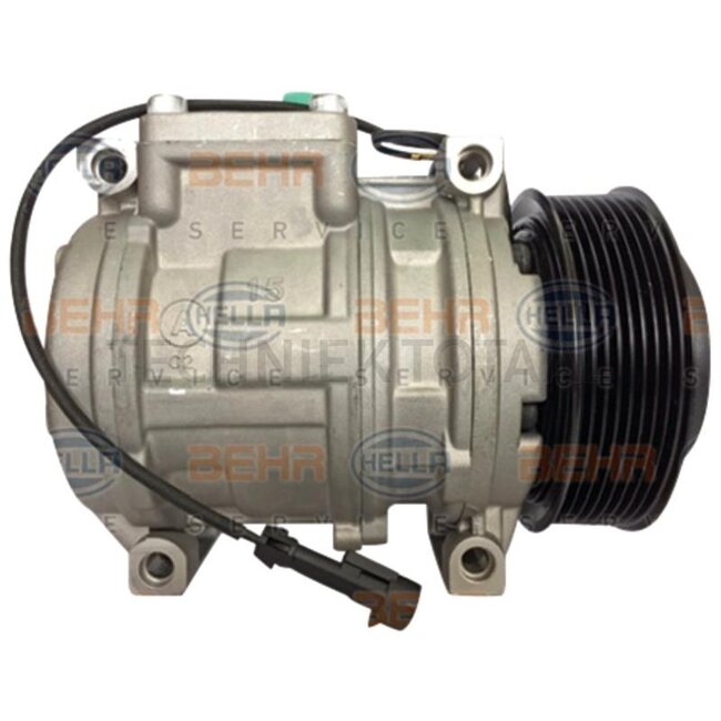 MAHLE Aircocompressor 12 V, Ø 120 mm, 8 groeven, PAG 46 John Deere | 8FK 351 106-571, ACP 739 000S, AL 15 3386, AL 78 779, AL154203