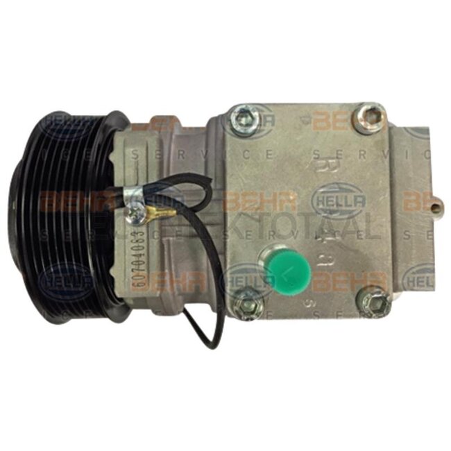 MAHLE Aircocompressor 12 V, Ø 120 mm, 8 groeven, PAG 46 John Deere | 8FK 351 106-571, ACP 739 000S, AL 15 3386, AL 78 779, AL154203