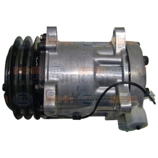 MAHLE Aircocompressor 12 V, poelie Ø 132 mm, 2 groeven, 135 ccm olie, V/TO | 5165549, 5165548, 51219592, ACP 1062 000S, 8FK 351 130-631