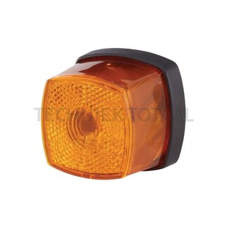 HELLA Seitenmarkierungs-Rückstrahlerleuchte orange 12 / 24 V, 62 x 62 x 46 mm