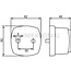HELLA Zijmarkeringslicht-reflector oranje 12 / 24 V, 62 x 62 x 46 mm | 2PS 357 012-001
