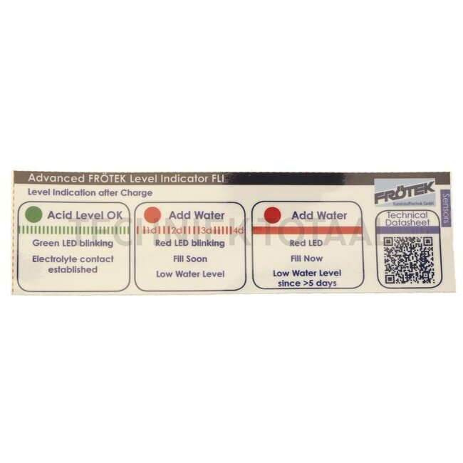 FRÖTEK Niveau-Verschleißsensor 2 Rohre grün/rot mit Polartschraube und Abstandhülse