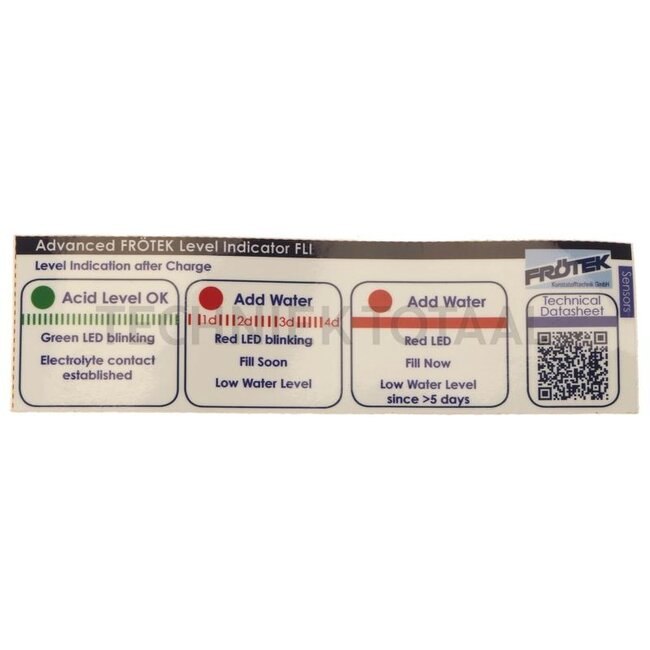 FRÖTEK Niveau-Verschleißsensor 2 Rohre grün/rot mit Hebekontrolle Verschleißsensor