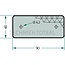 ASPÖCK Reflector rectangular orange 90 x 40 mm, bonded