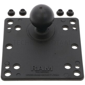 RAM MOUNTS VESA base plate C-ball Ø 38,1 mm, hole spacing 75 x 75, 100 x 100 mm