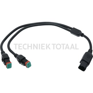 GRANIT Kabel met 2x DT-stekker 2-polig, 0,2 m
