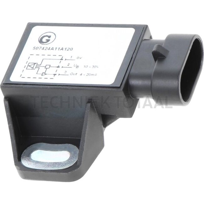 GRANIT Winkelsensor 120°, 10 - 30 V DC, 4 - 20 mA, IP67, Kugellager
