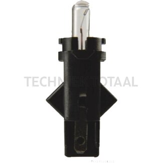 GRANIT Plastic socket bulb 12 V, 1,2 W, base BG8,5-5,5d, black