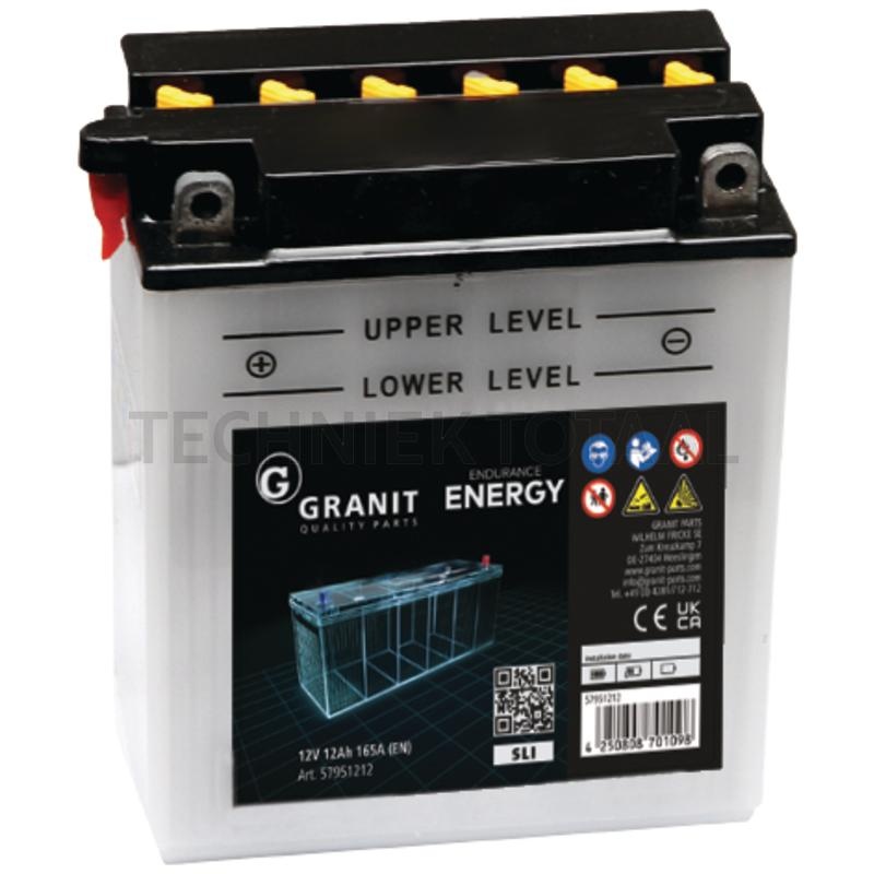 ENDURANCE ENERGY Accu 12 V / 12 Ah, koudstart 120 A, 134 x 80 x 160 mm | 550561, YB12A-B