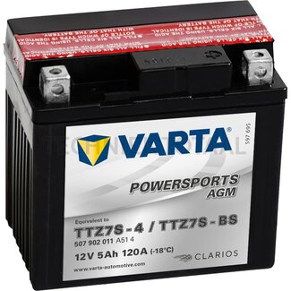 Varta Batterie POWERSPORTS AGM 12 V, 5 Ah, 113 x 70 x 105 mm