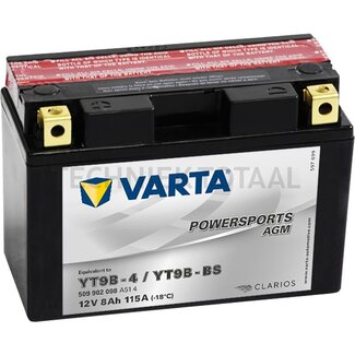 Varta Batterie POWERSPORTS AGM 12 V, 8 Ah, 149 x 70 x 105 mm, Polart Y11