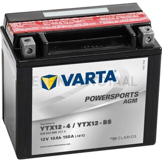 Varta Battery POWERSPORTS AGM 12 V, 10 Ah, 152 x 88 x 131 mm, terminal type Y5