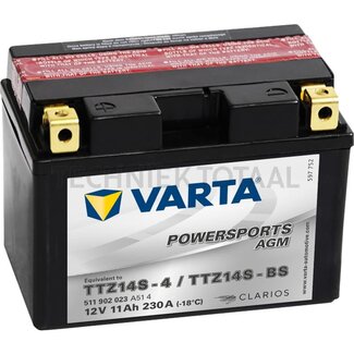 Varta Batterie POWERSPORTS AGM 12 V, 11 Ah, 150 x 87 x 110 mm, Polart Y11