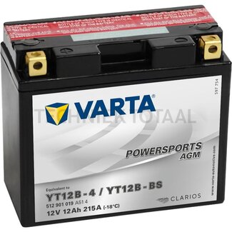 Varta Batterie POWERSPORTS AGM 12 V, 10 Ah, 151 x 70 x 131 mm, Polart Y11
