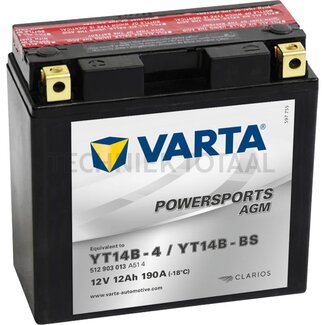 Varta Battery POWERSPORTS AGM 12 V, 12 Ah, 152 x 70 x 150 mm, terminal type Y11