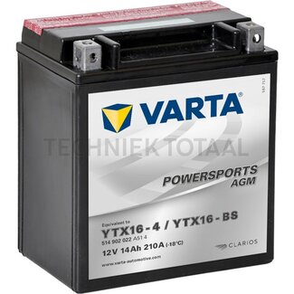 Varta Batterie POWERSPORTS AGM 12 V, 14 Ah, 150 x 87 x 161 mm, Polart Y4