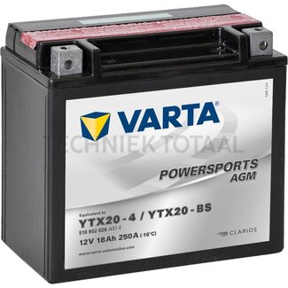 Varta Batterie POWERSPORTS AGM 12 V, 18 Ah, 177 x 88 x 156 mm, Schaltung 1