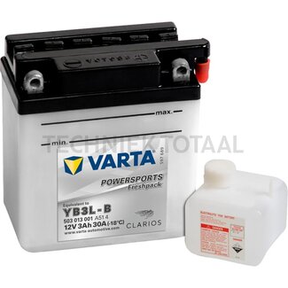 Varta Batterie POWERSPORTS Freshpack 12 V, 3 Ah, 100 x 58 x 112 mm, Polart Y6