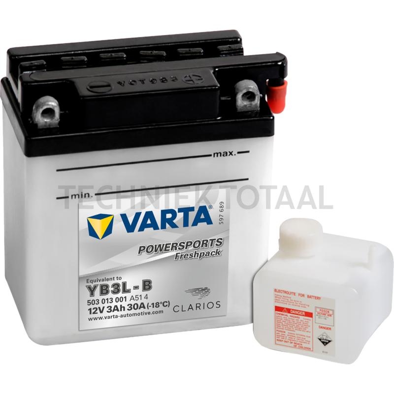 Varta Accu POWERSPORTS Freshpack 12 V, 3 Ah, 100 x 58 x 112 mm, pool Y6 | 682381