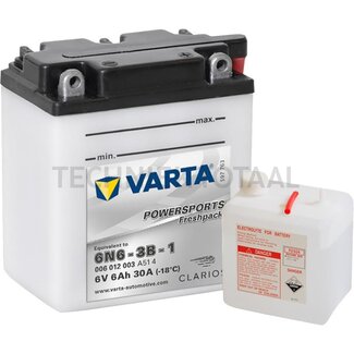 Varta Battery POWERSPORTS Freshpack 6 V, 6 Ah, 100 x 57 x 110 mm