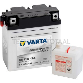Varta Accu POWERSPORTS Freshpack 6 V, 11 Ah, 122 x 61 x 135 mm
