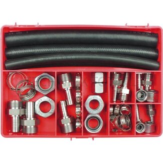GRANIT Aircosysteem-leidingreparatieset 8 - 18 mm, R12, R134a, R1234yf, 54-delig