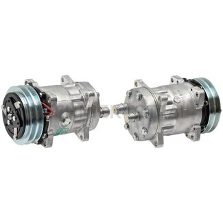 SANDEN Aircocompressor SD7H15 12 V, poelie Ø 132 mm, 2 groeven