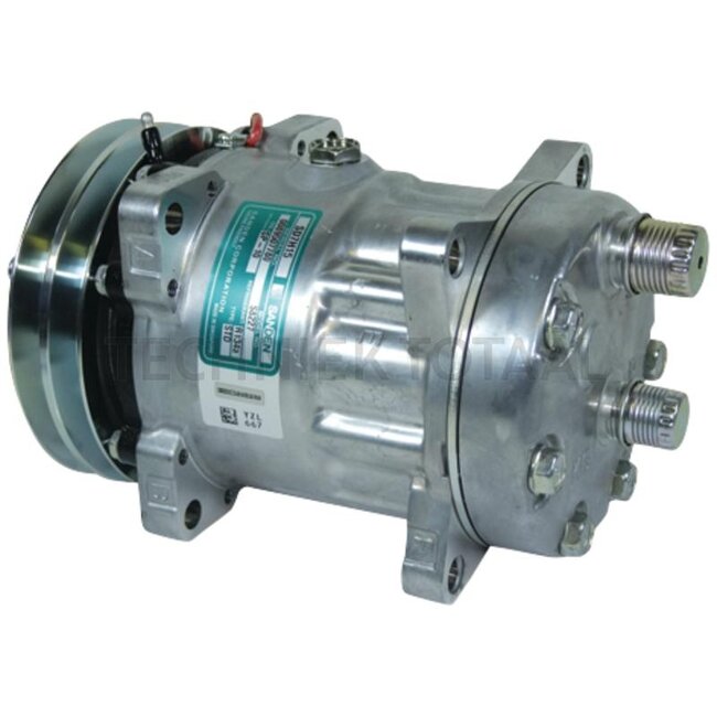 SANDEN Klimakompressor SD7H15 12 V, Riemenscheibe Ø 132 mm, 2 Nuten | 04437339, 04437339/10, SD7H15-8227, 060506146, 84018077