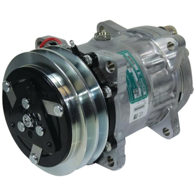 SANDEN Klimakompressor SD7H15 12 V, Riemenscheibe Ø 132 mm, 2 Nuten | 04437339, 04437339/10, SD7H15-8227, 060506146, 84018077